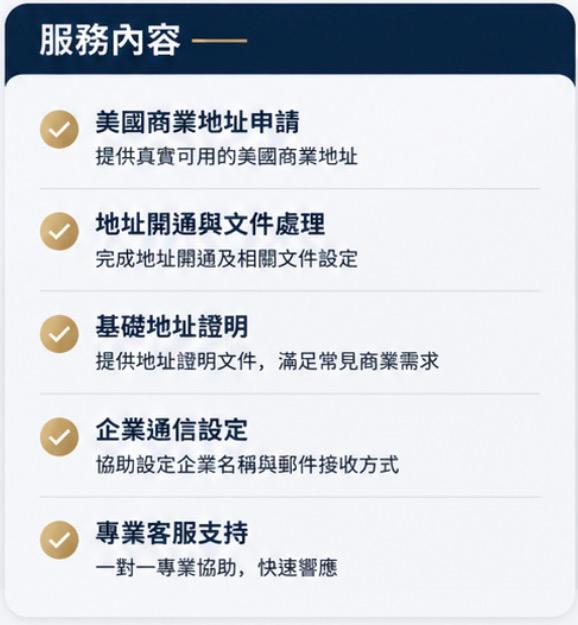 商業地址首次申請費用 $300